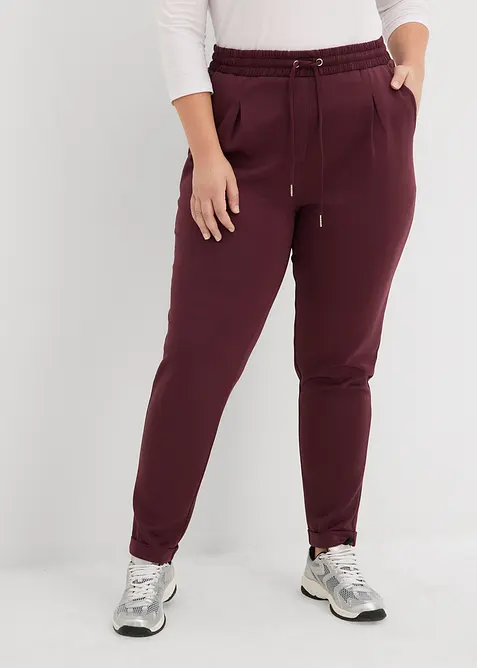 Chino broek van scuba, bonprix