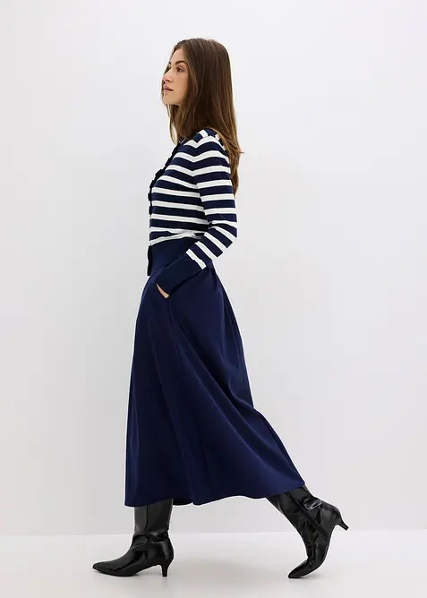 Fijngebreid vest met strepen, bonprix