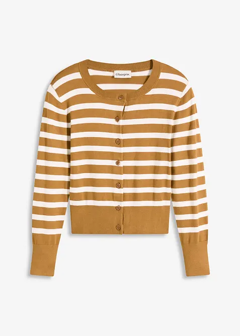 Fijngebreid vest met strepen, bonprix