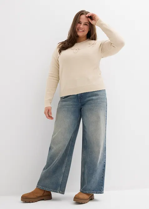 Trui met strikjes, bonprix