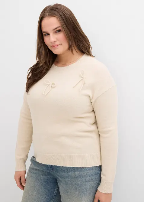 Trui met strikjes, bonprix