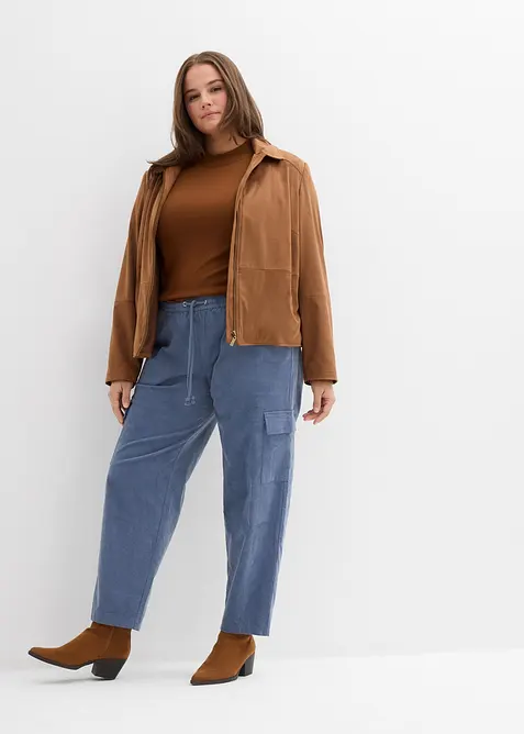 Corduroy broek in barrel-vorm, bonprix