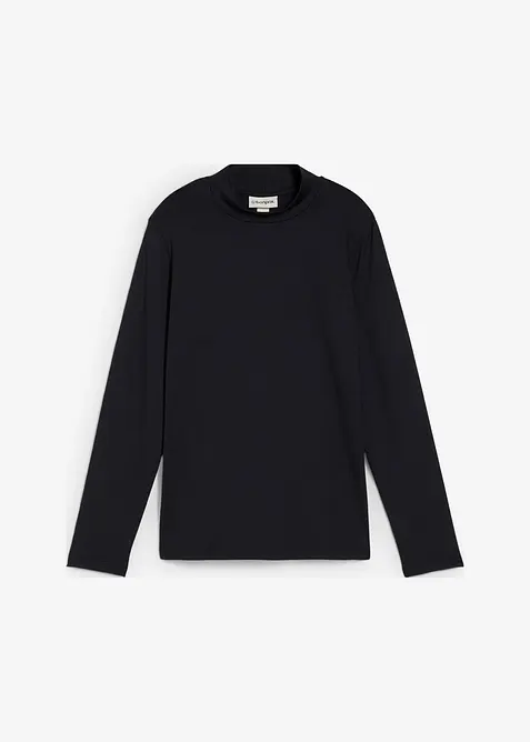 Longsleeve met opstaande kraag en gerecycled polyamide, bonprix