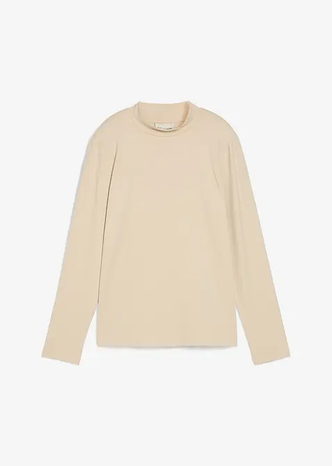 Longsleeve met opstaande kraag en gerecycled polyamide, bonprix