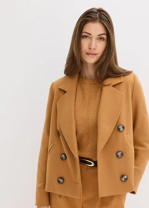 Korte jas in wollook, bonprix