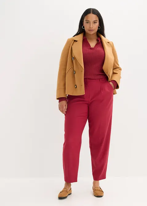 Stoffen broek in barrel fit, bonprix