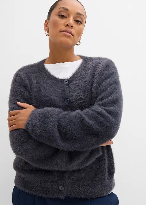 Vest van een verengaren-viscosemix, bonprix