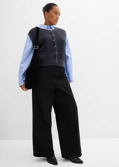 Mouwloos vest van een verengaren-viscosemix, bonprix