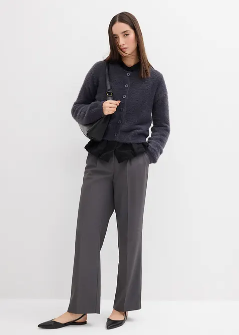 Vest van een verengaren-viscosemix, bonprix