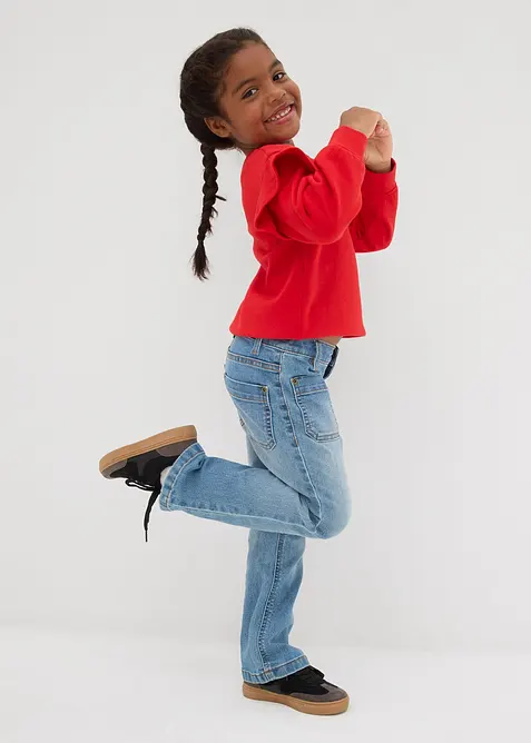 Bootcut meisjes jeans, mid waist, bonprix