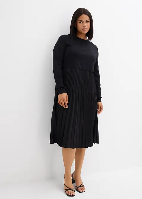 Midi jurk in een viscosemix, bonprix