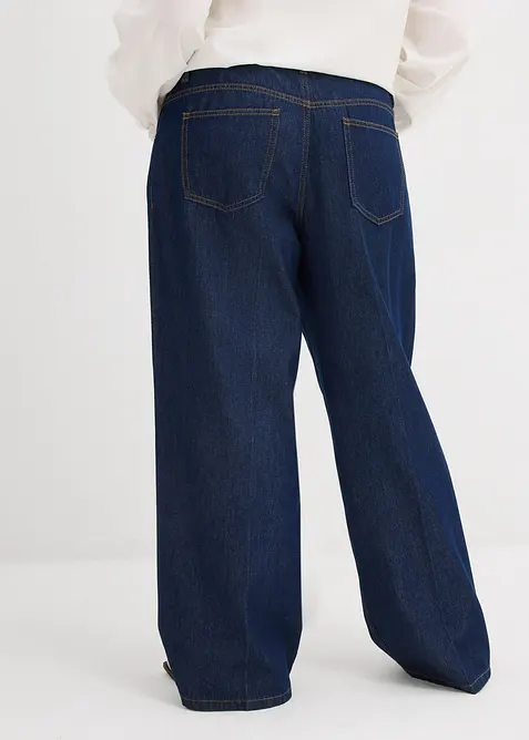 Wide leg jeans mid waist, bonprix