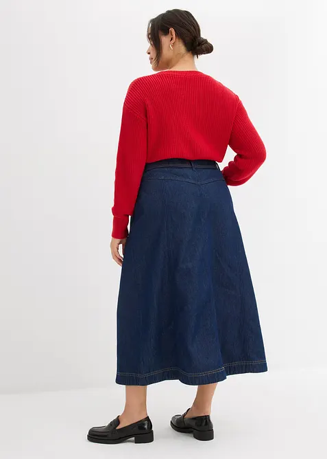 Spijkerrok in midilengte, bonprix