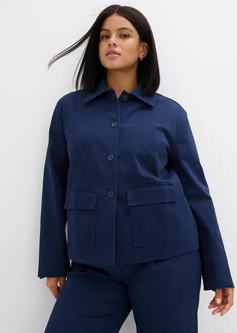 Tussenjas van een elastische katoenmix, bonprix