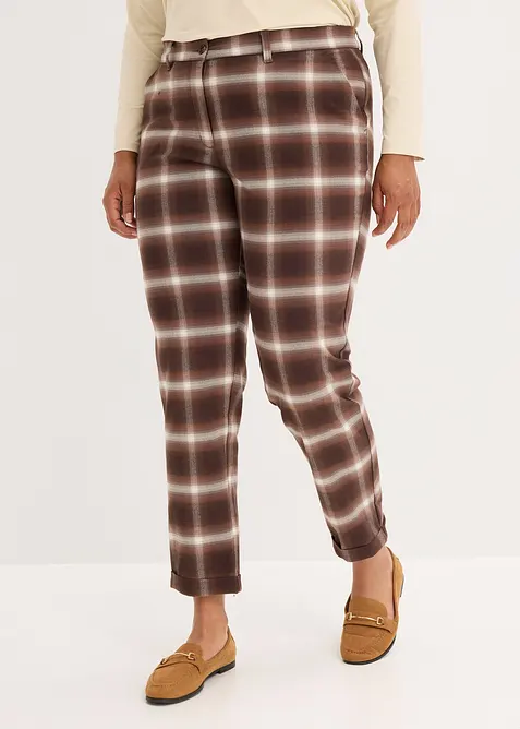 Geruite broek met turn-ups, bonprix