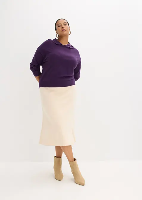 Fijn gebreide trui met viscose, bonprix