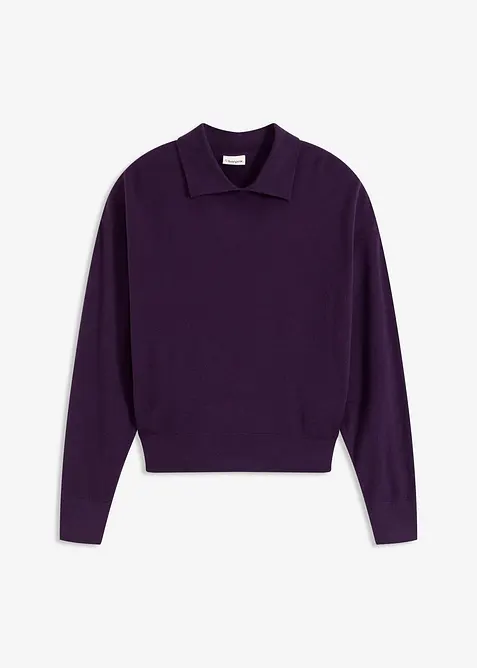 Fijn gebreide trui met viscose, bonprix