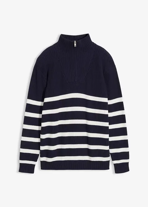 Fijngebreide schipperstrui van katoen, bonprix