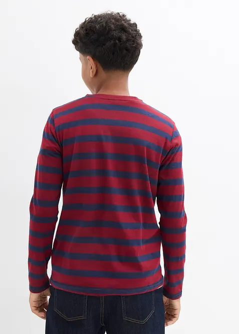 Henley shirt van puur biologisch katoen (set van 2), bonprix