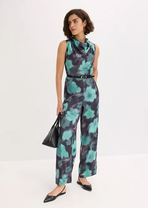 Jumpsuit van soepelvallend satijn, bonprix