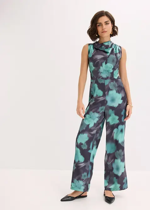 Jumpsuit van soepelvallend satijn, bonprix