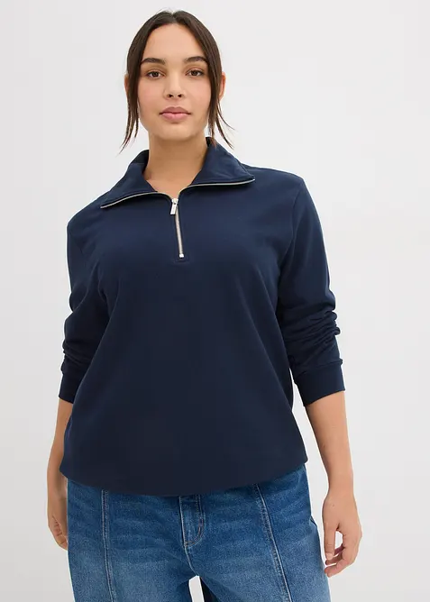 Oversized sweater met ritssluiting, bonprix