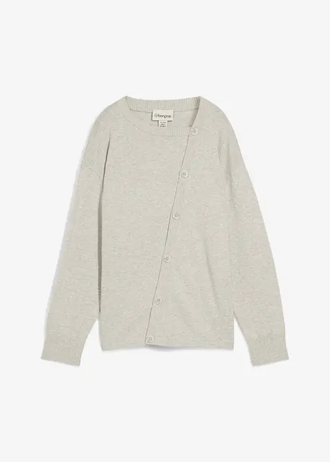 Fijngebreide trui met asymmetrische knopen, bonprix