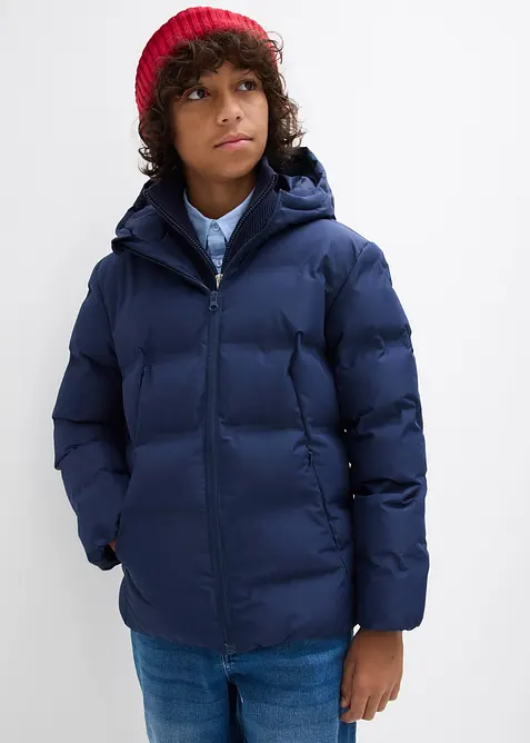 Gewatteerde jas met capuchon, bonprix