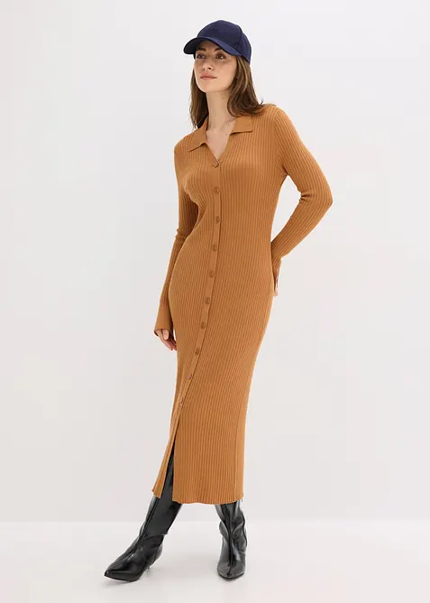 Gebreide jurk in een zachte viscosemix, bonprix