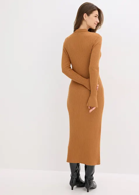 Gebreide jurk in een zachte viscosemix, bonprix