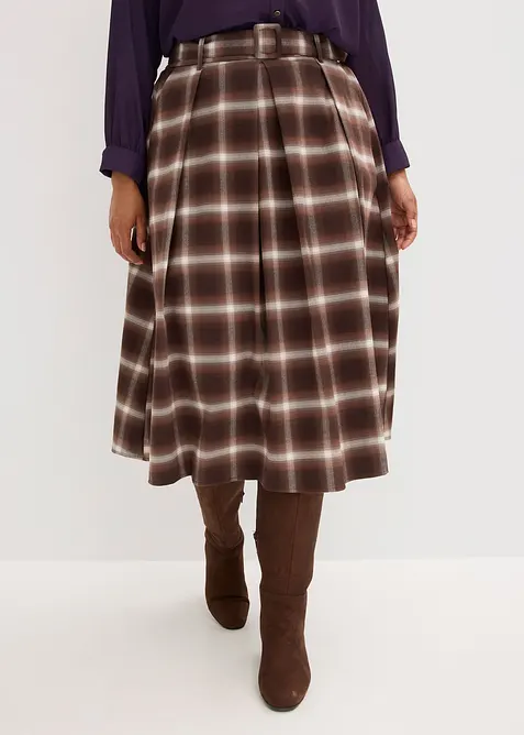 Plooirok met riem (2-dlg. set), bonprix