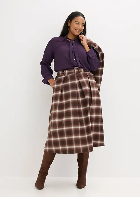 Plooirok met riem (2-dlg. set), bonprix