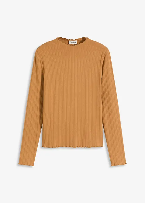 Accentuerend geribd shirt, bonprix