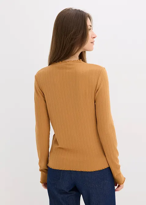 Accentuerend geribd shirt, bonprix