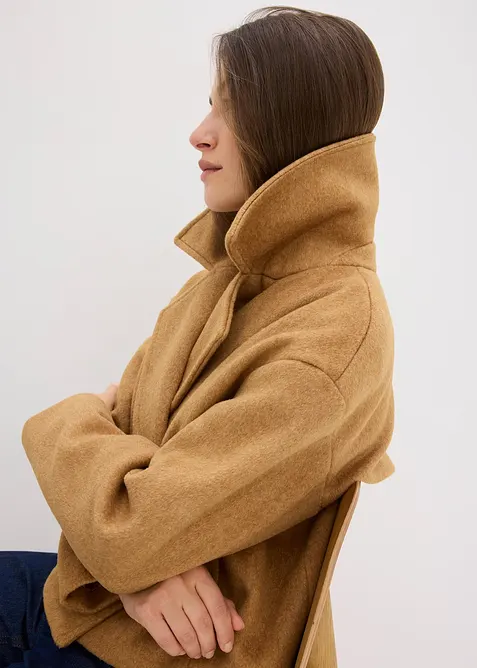 Tussenjas in een wollen look, bonprix