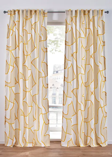 Gordijn met grafisch design (1 set), bonprix