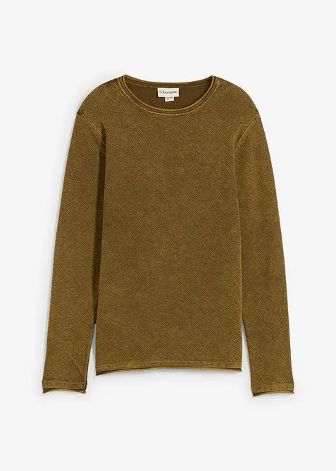 Trui in washed out look, slim fit, bonprix