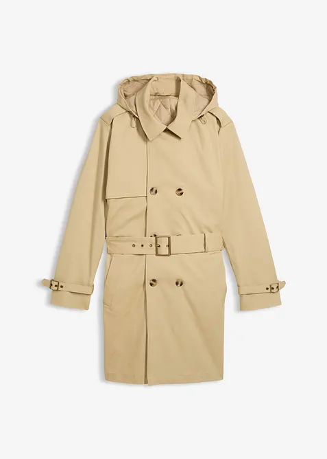 2-in-1 trenchcoat met afneembare capuchon, waterafstotend, bonprix