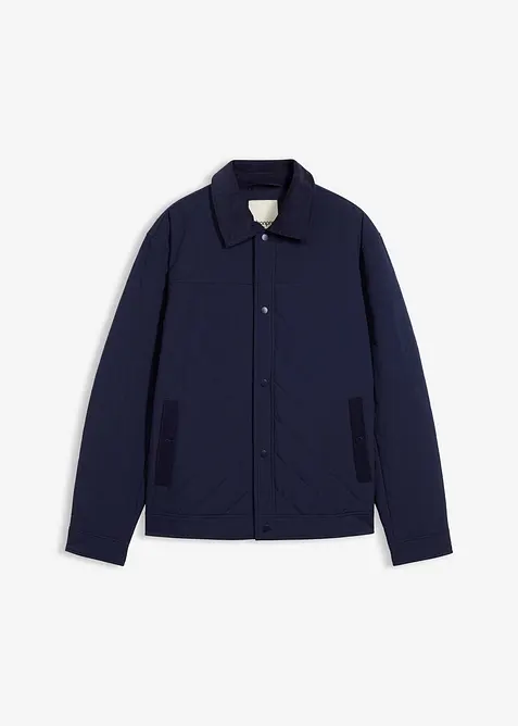 Gewatteerde jas met corduroy kraag, bonprix