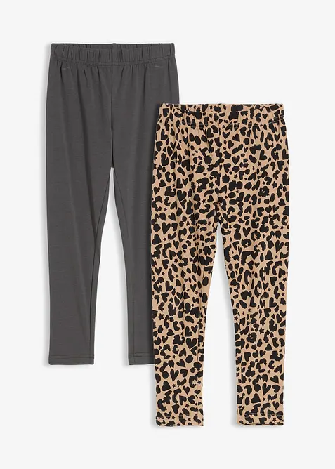 Legging met biologisch katoen (set van 2), bonprix