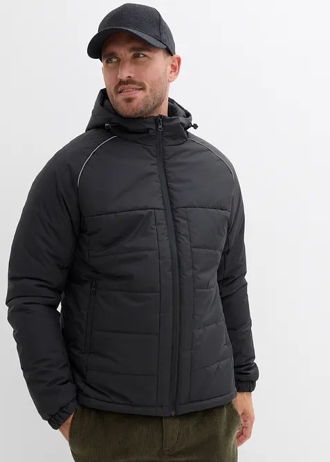 Gewatteerde jas met capuchon, bonprix