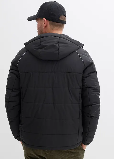 Gewatteerde jas met capuchon, bonprix