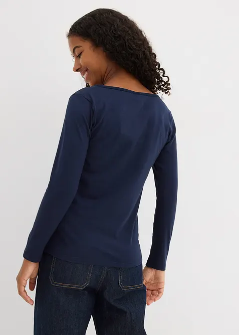 Longsleeve mit biologisch katoen (set van 2), bonprix