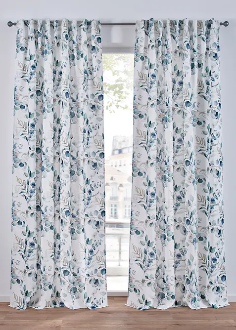 Gordijn met bladerpatroon (1 stuk), bonprix