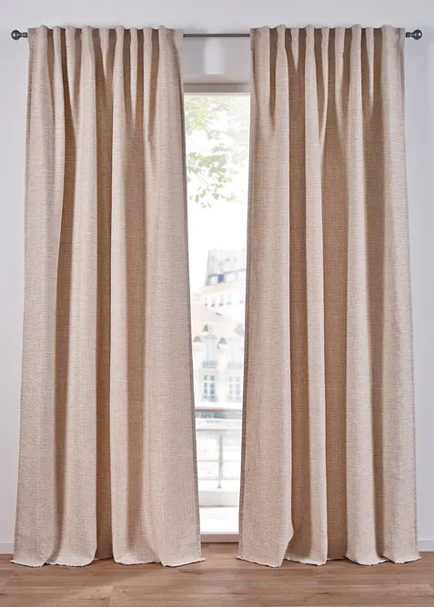 Verduisterend gordijn met een gemêleerde structuur (1 stuk), bonprix