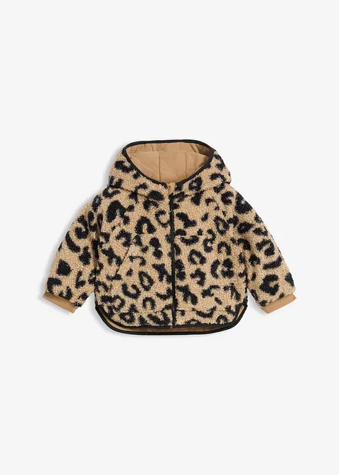 2-in-1 omkeerbare jas van teddy fleece, bonprix