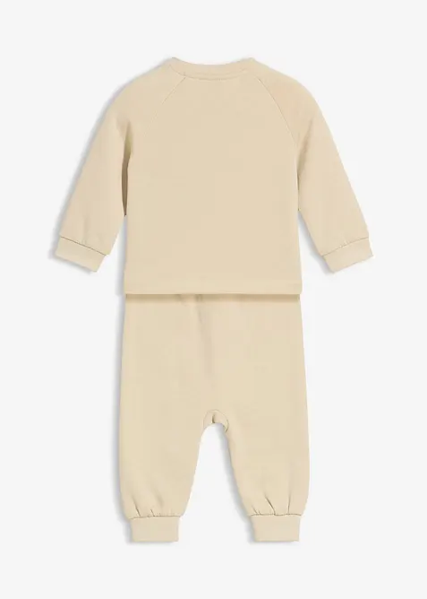 Sweater en broek met biologisch katoen (2-dlg. set), bonprix