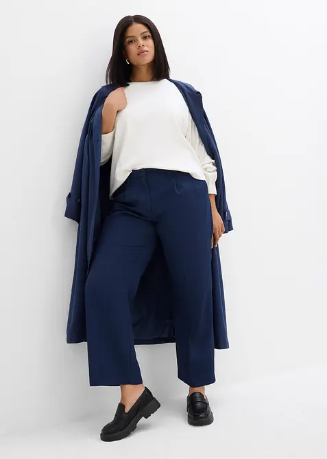 Wijde 7/8 broek van elastisch biologisch katoenmix, bonprix