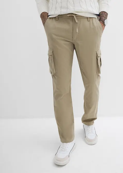 Regular fit cargo broek, straight, bonprix