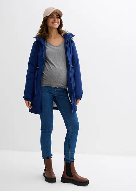 Warm, gevoerde zwangerschaps- en babyparka, bonprix